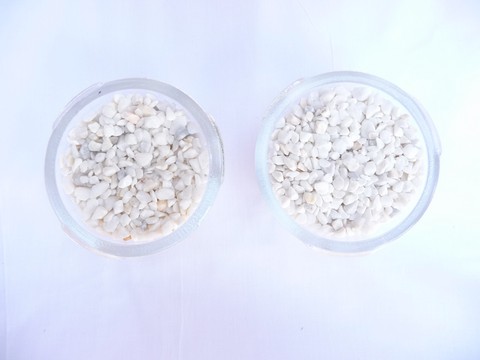 graviers de marbre blanc